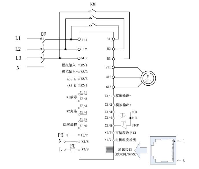 CMC-HX系列軟起動器電路連接