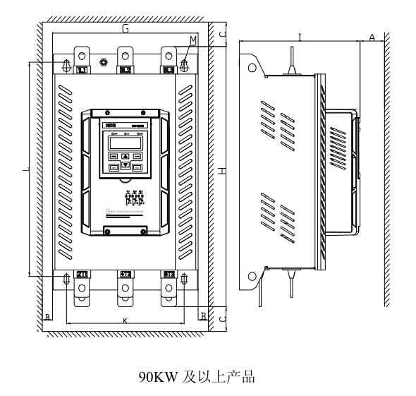 CMC-HX系列90KW及以上軟起尺寸